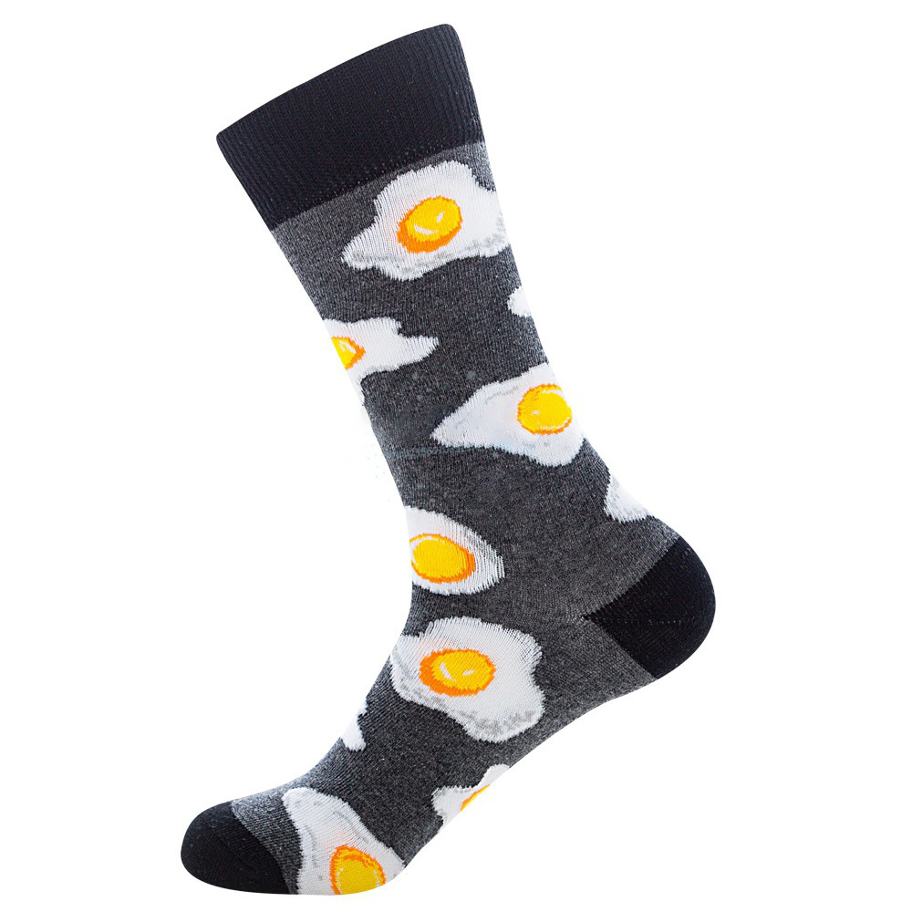 Men And Women Fashion Personality Long-barreled Socks Black Pepper Eggs Socks